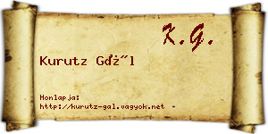 Kurutz Gál névjegykártya